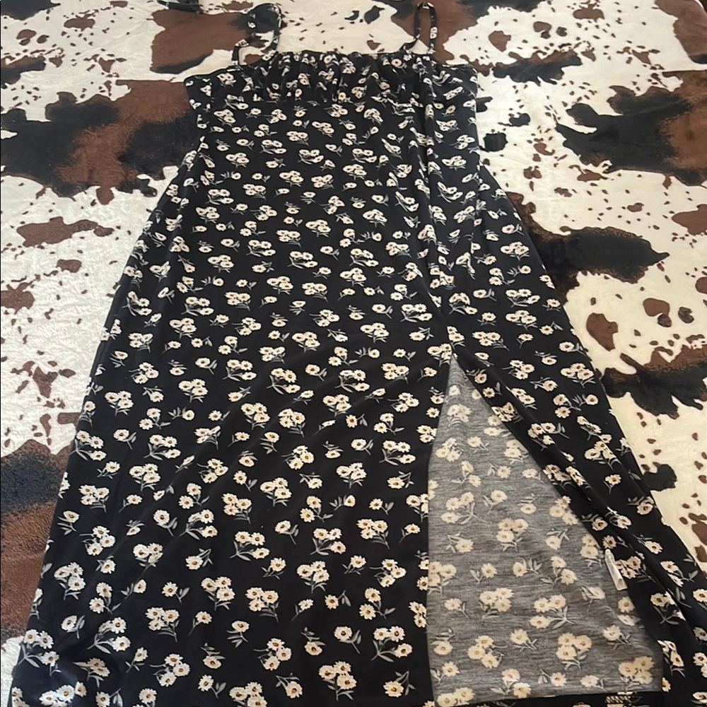 Floral Black Maxi Dress
